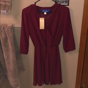 maroon dress